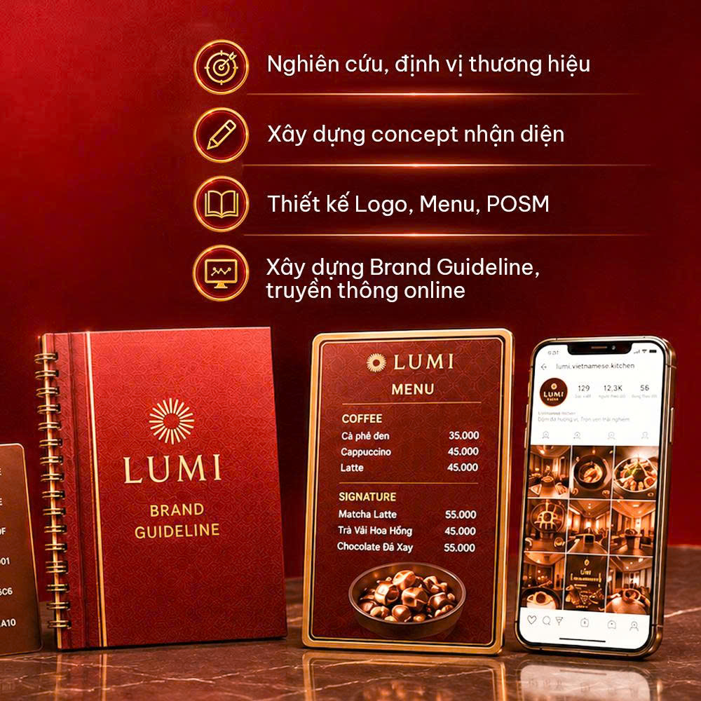 nhận diện thương hiệu F&B